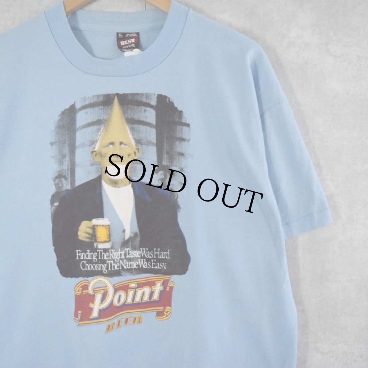 画像1: 90's USA製 "Point BEER" ビールプリントTシャツ XL (1)