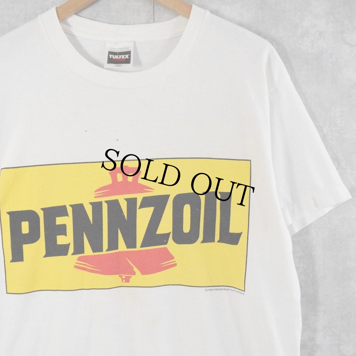 画像1: 90's PENNZOIL 石油関連企業 プリントTシャツ L (1)