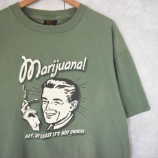 画像1: 90's USA製 "Marijuana" ガンジャプリントTシャツ XL (1)