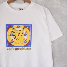 画像1: 2000's "Let's go with me" キャラクターパロディ プリントTシャツ XL (1)