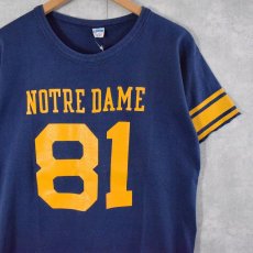 画像1: 70〜80's Champion USA製 バータグ "NOTRE DAME" プリントTシャツ XL (1)