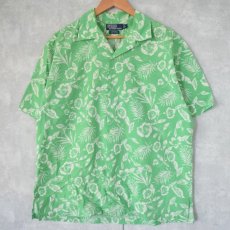 画像1: POLO Ralph Lauren "CALDWELL" 花柄コットンアロハシャツ L (1)