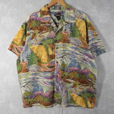 画像1: 【お客様支払い処理中】 90's Patagonia Pataloha 総柄 コットン×レーヨンアロハシャツ L (1)