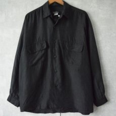 画像2: シルクシャツ&シルクイージーパンツ BLACK SETUP (2)