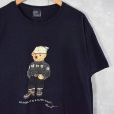 画像1: 90's POLO Ralph Lauren ポロベアプリントTシャツ L (1)