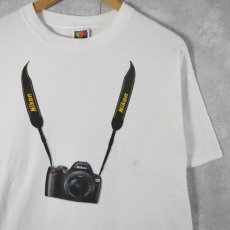 画像1: 2000's Nikon "D40X" カメラメーカー プリントTシャツ XL (1)