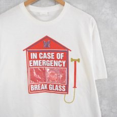 画像1: "IN CASE OF EMERGENCY BREAK GLASS" ギミック エロTシャツ L (1)