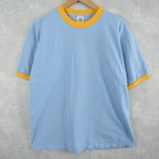 画像1: DELTA 無地リンガーTシャツ L (1)