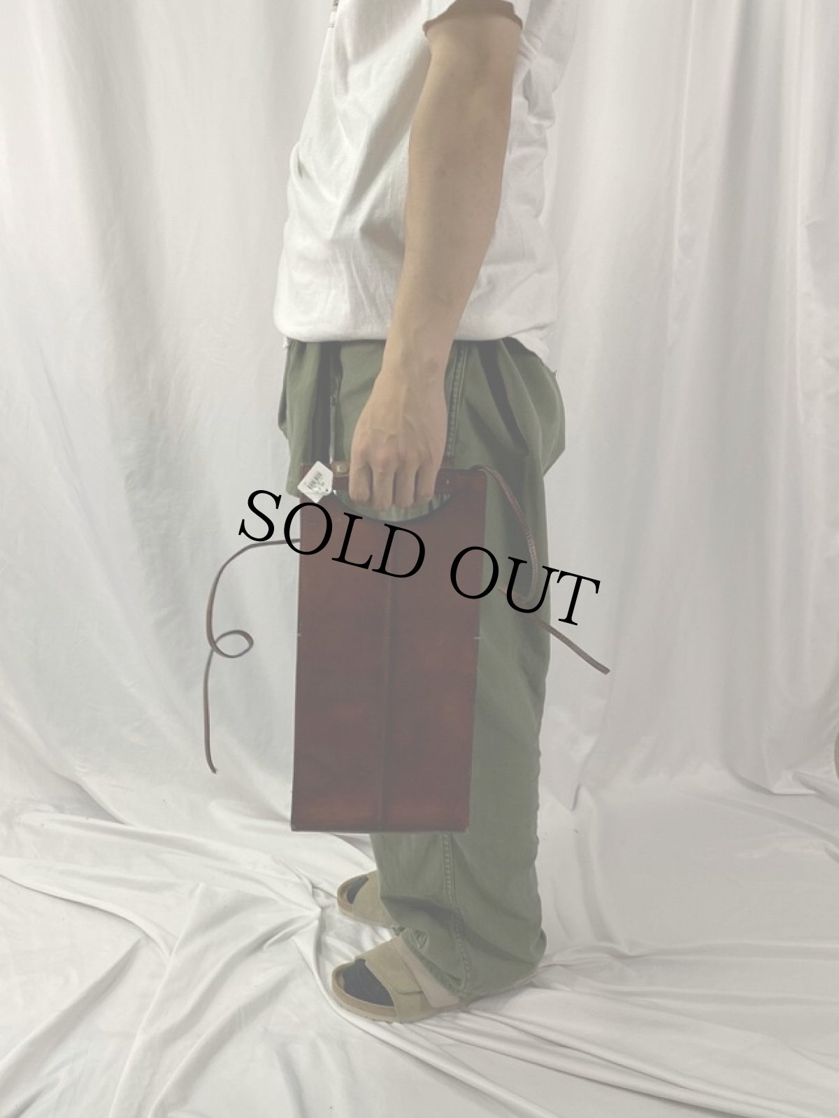 画像3: VINTAGE 2WAY レザーショルダーバッグ (3)