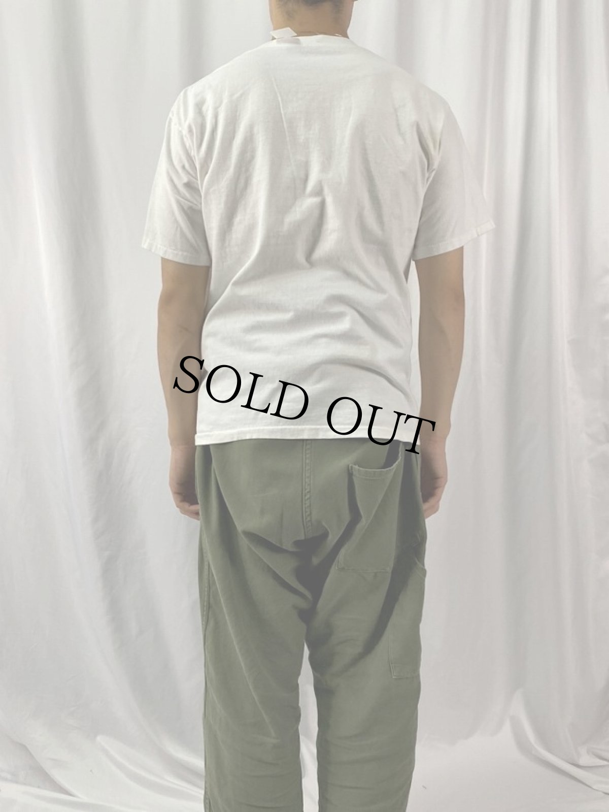 画像4: 90's Fred Babb USA製 "Don't Look Out Look in" アートプリントTシャツ L (4)