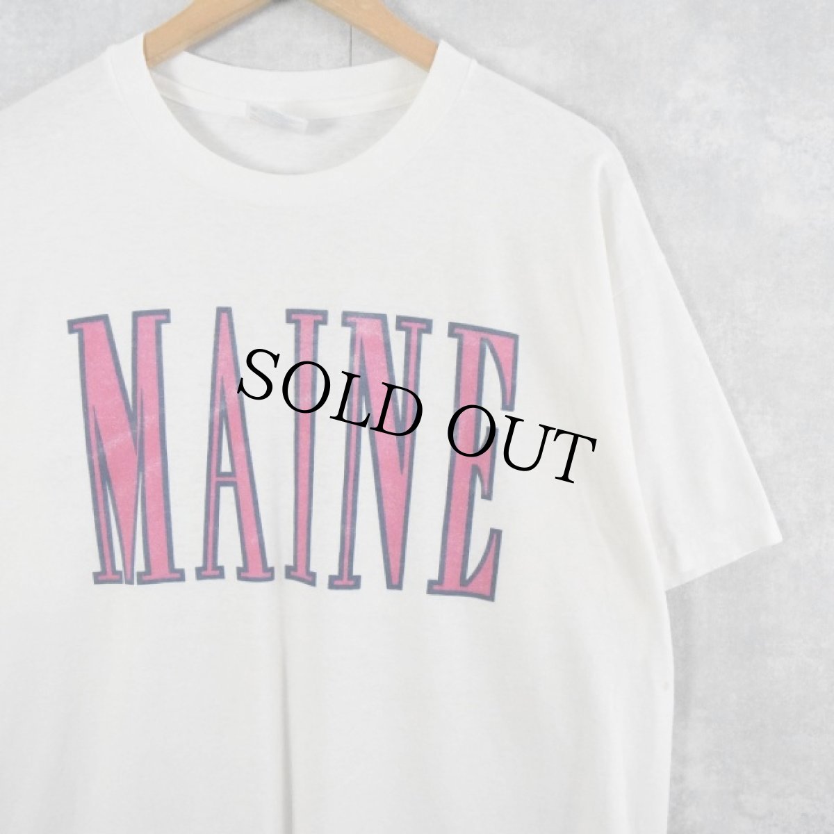 画像1: 90's USA製 "MAINE" プリントTシャツ XL (1)