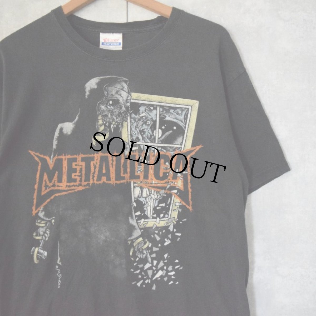 画像1: METALLICA PUSHEAD へヴィメタルバンドプリントTシャツ M (1)