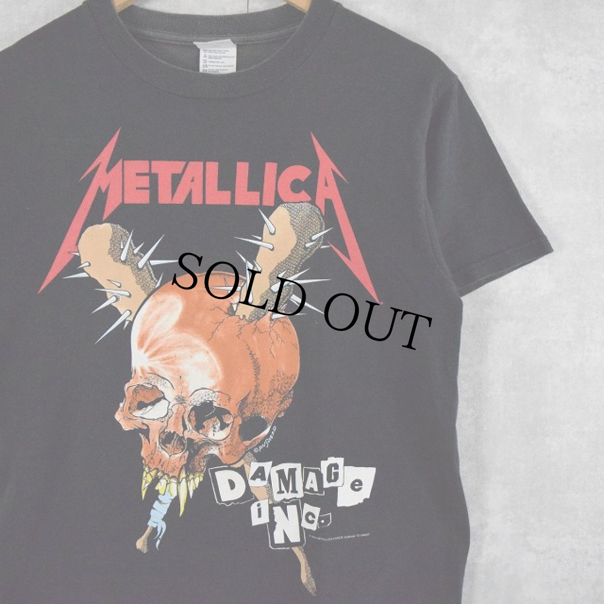 画像1: METALLICA PUSHEAD "DAMAGE INC." ロックバンドTシャツ S (1)