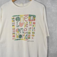 画像1: 【お客様支払い処理中】90's ONE LOVE ONE WORLD Jamaica イラストプリントTシャツ XXL (1)