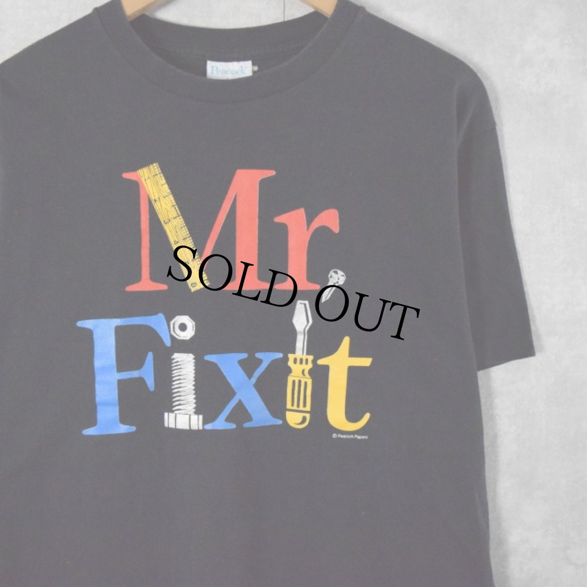 画像1: 90's Mr.Fixit USA製 工具プリントTシャツ L (1)