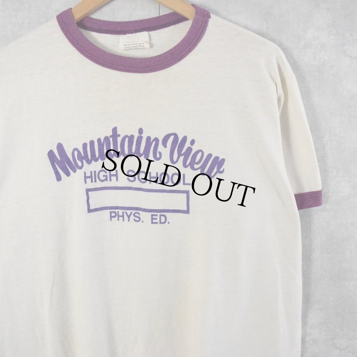 画像1: "Mountain View" USA製 リンガーTシャツ XL (1)