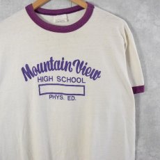 画像1: "Mountain View" USA製 リンガーTシャツ XL (1)