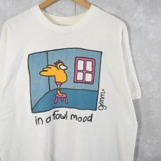 画像1: 90's grimm "in a fowl mood" イラストプリントTシャツ (1)
