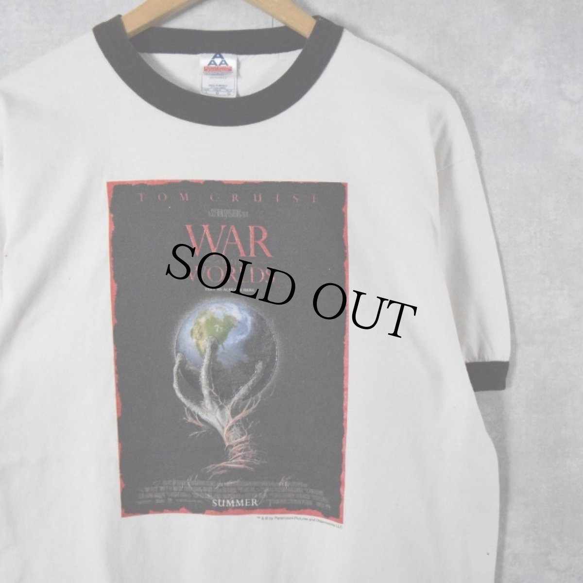 画像1: WAR OF THE WORLDS SF映画 リンガーTシャツ L (1)