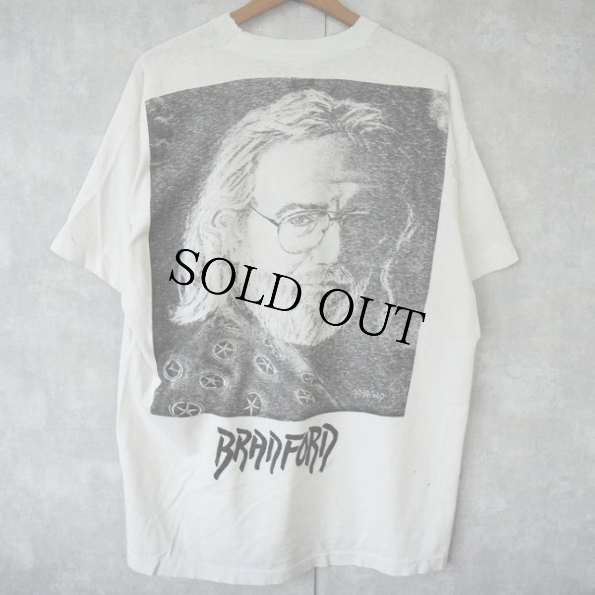 画像1: 90's BRANFORD GALLERY USA製 "Jerry Garcia" ミュージシャンプリントTシャツ XL (1)