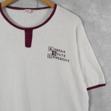 画像1: 60's Champion ランタグ "チョコチン" リンガーTシャツ XL (1)