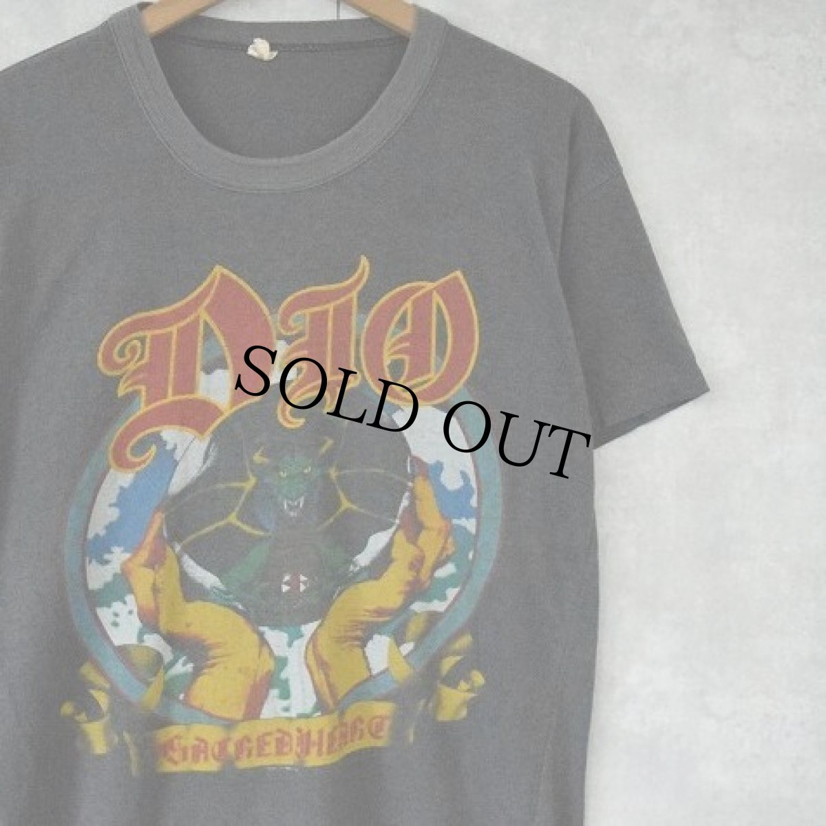 画像1: 80's DIO "sacred heart" ヘヴィメタル・バンド ツアーTシャツ L (1)