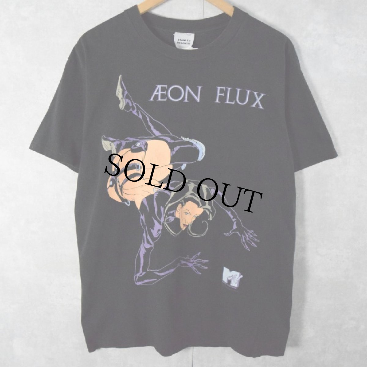 画像1: 90's MTV AEON FLUX USA製 キャラクターTシャツ L (1)