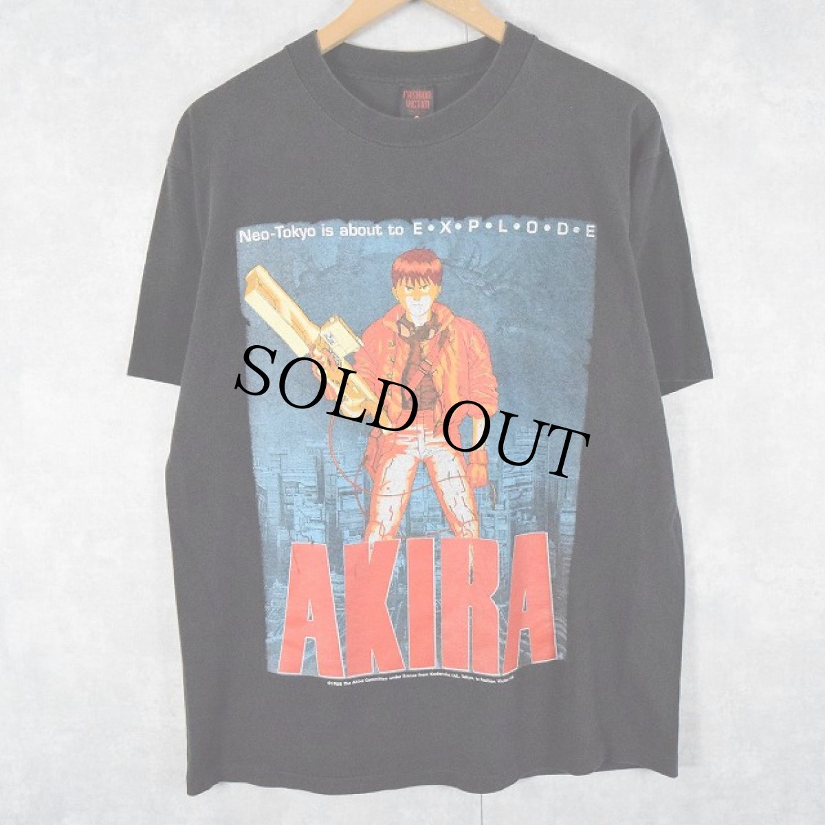 画像1: 80's FASHION VICTIM USA製 "AKIRA" キャラクタープリントTシャツ BLACK L (1)