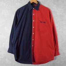 画像2: 90's POLO Ralph Lauren "POLO 1992" 切り替えデザインシャツ M (2)