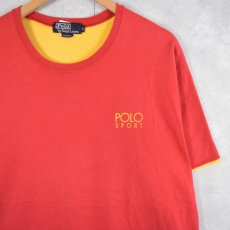 画像1: 90's POLO Ralph Lauren USA製 "POLO SPORT" リバーシブルデザイン ロゴプリントTシャツ L (1)
