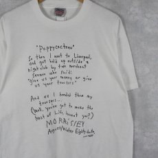 画像1: 90's MORRISSEY "Poppycocteau" ミュージシャンプリントTシャツ XL (1)