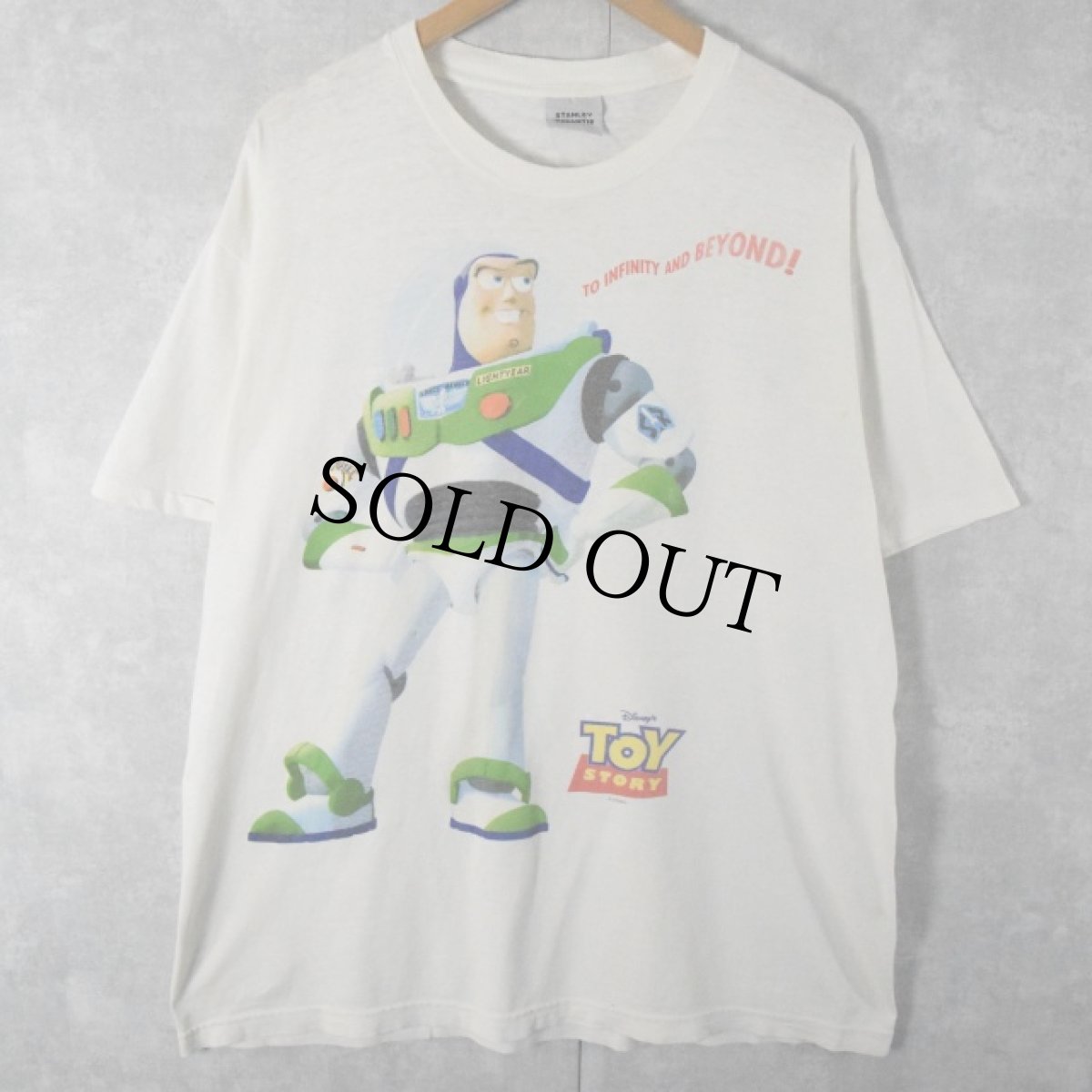 画像1: 90's Disney TOY STORY "Buzz Lightyear" USA製 キャラクタープリントTシャツ XL (1)