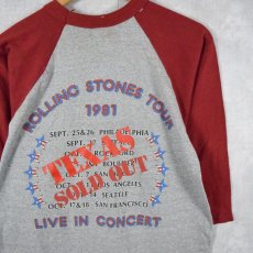 画像2: 1981 The Rolling Stones ロックバンドツアーラグランTシャツ L (2)