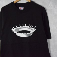 画像1: 90's Harold Edgerton USA製 "Milk Drop Coronet" アートプリントTシャツ XL (1)