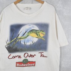 画像1: 90's Budweiser "Come Over To..." ビールメーカープリントTシャツ XL (1)