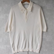 画像1: JOHN SMEDLEY ENGLAND シーアイランドコットンニットポロシャツ SIZE40 (1)