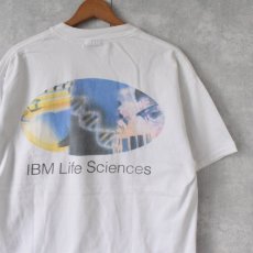 画像1: "IBM Life Sciences" 企業ロゴプリントTシャツ L (1)