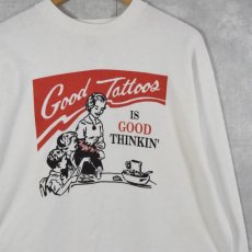 画像1: 90's USA製 "Good Tattoos IS GOOD THINKIN" プリントTシャツ XL (1)