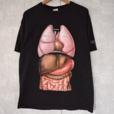 画像1: 臓器イラストTシャツ L (1)