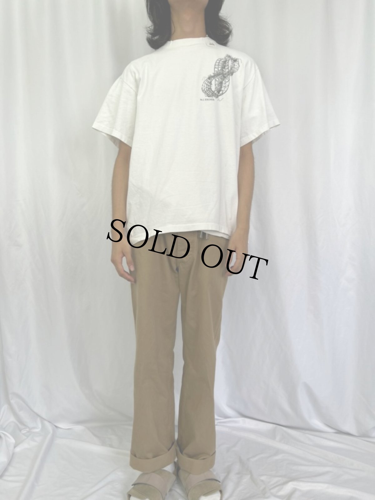 画像2: 90's M.C.Escher "メビウスの帯" USA製 騙し絵アートTシャツ XL (2)