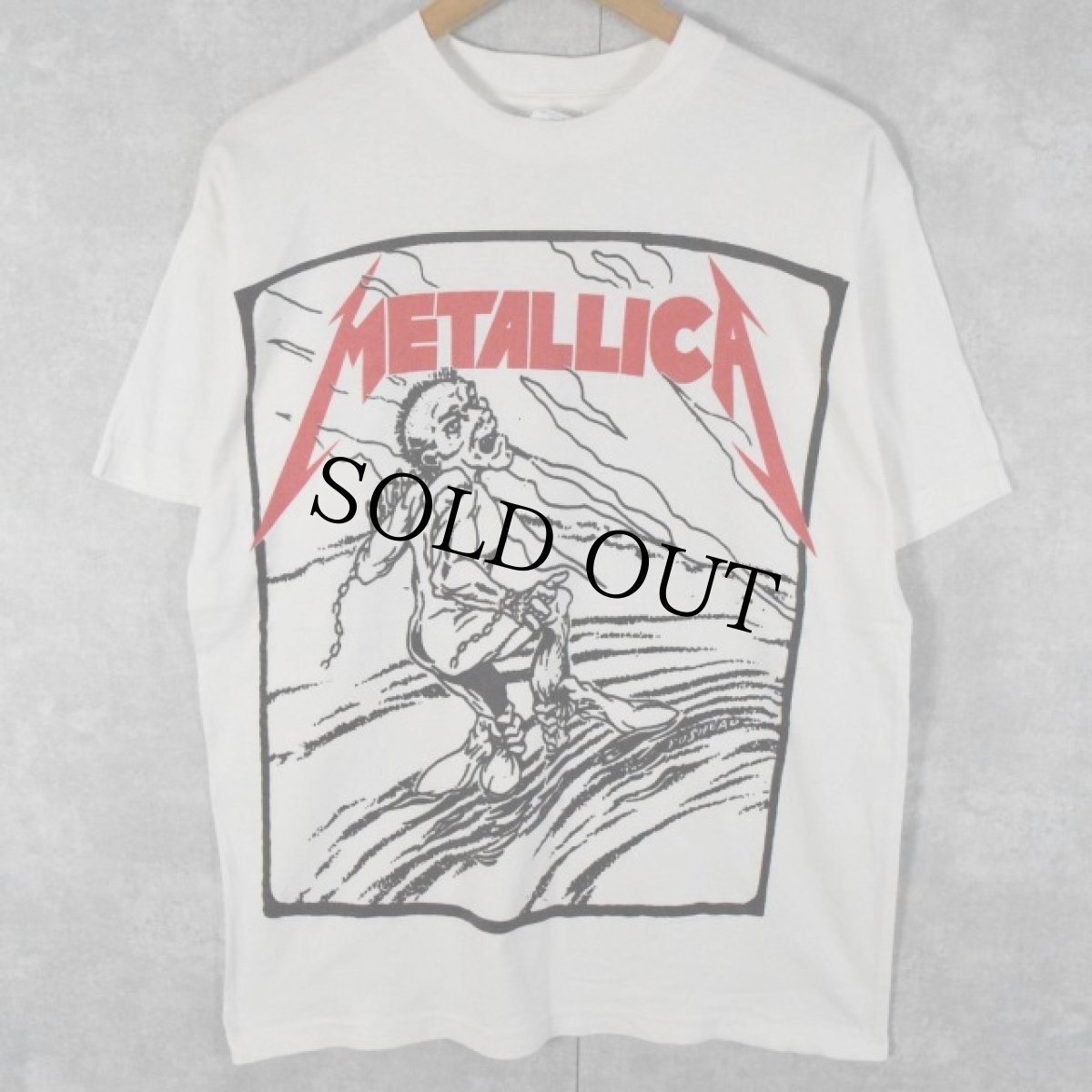 画像1: 90's METALLICA PUSHEAD ヘヴィメタルバンド プリントTシャツ M (1)