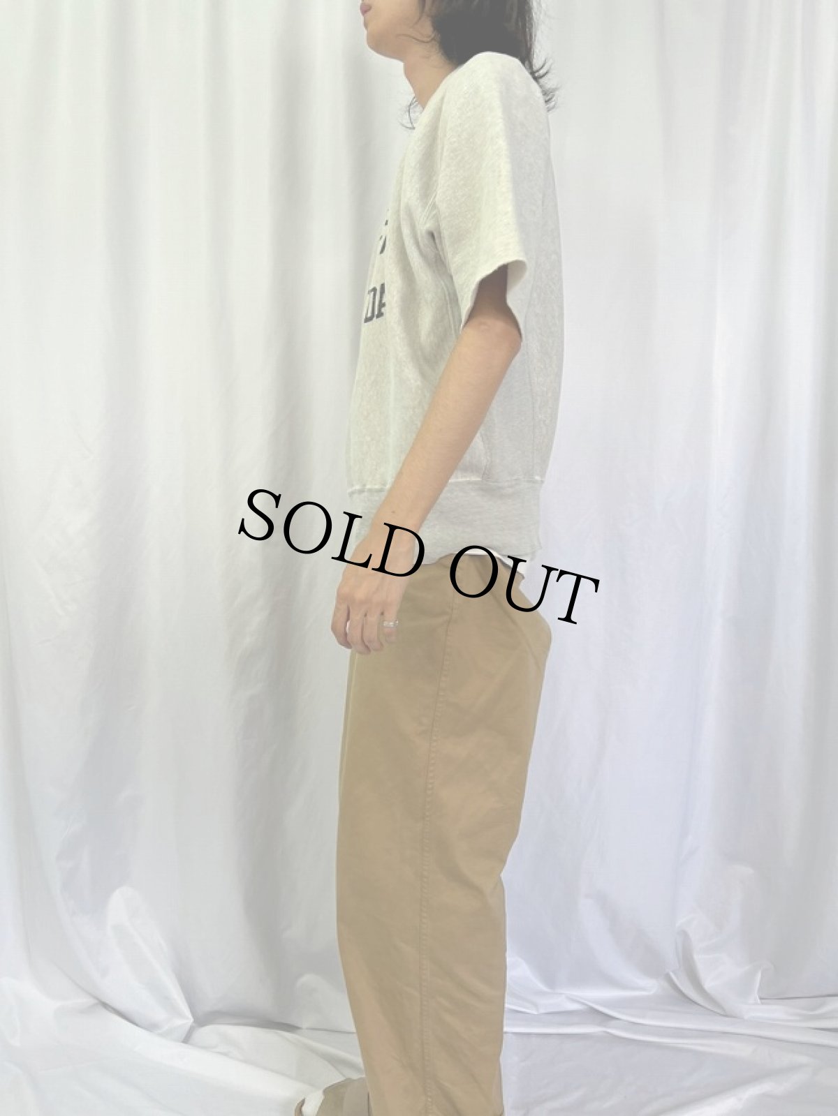 画像3: 70's Champion 単色タグ REVERSE WEAVE USA製 "IDAHO VANDALS" カットオフ ラバープリントスウェット XL (3)