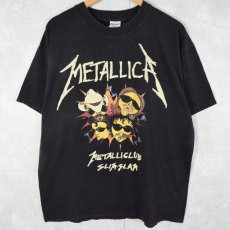 画像1: 90's METALLICA USA製 "METALLICLUB SLIM-SLAM" ヘヴィメタルバンド プリントTシャツ XL (1)