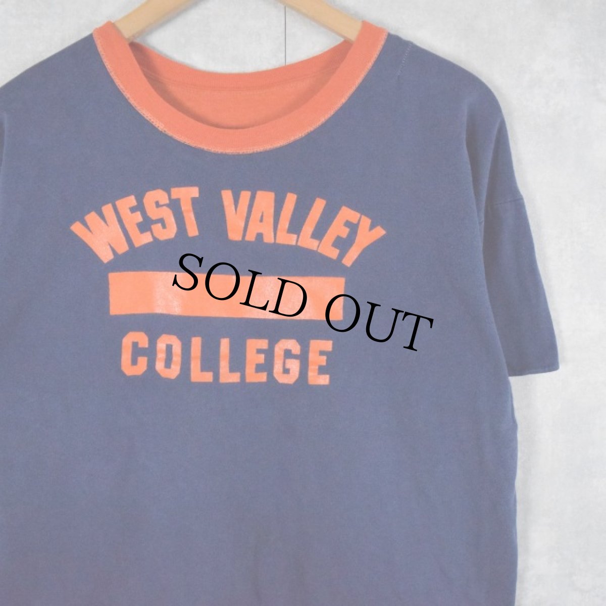 画像1: 70〜80's "WEST VALLEY COLLEGE" ラバープリント ダブルフェイス カレッジTシャツ    (1)