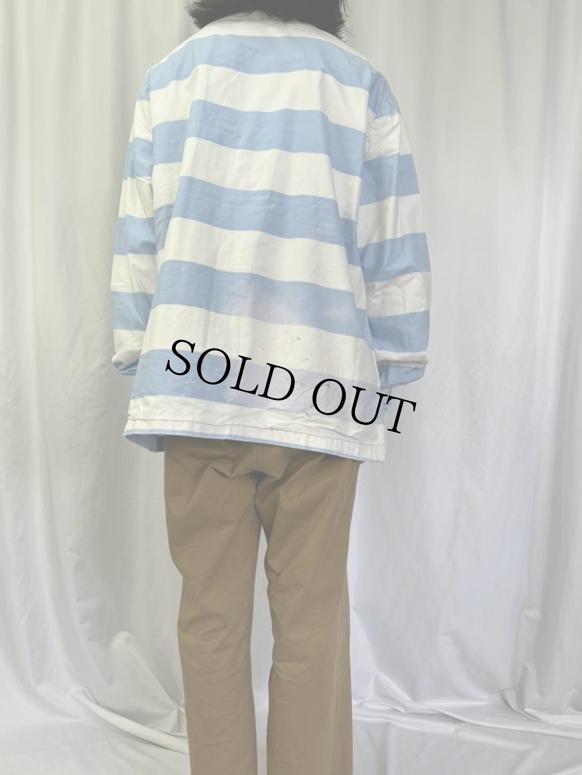 画像4: 60〜70's French ボーダー柄 プリズナーシャツ (4)