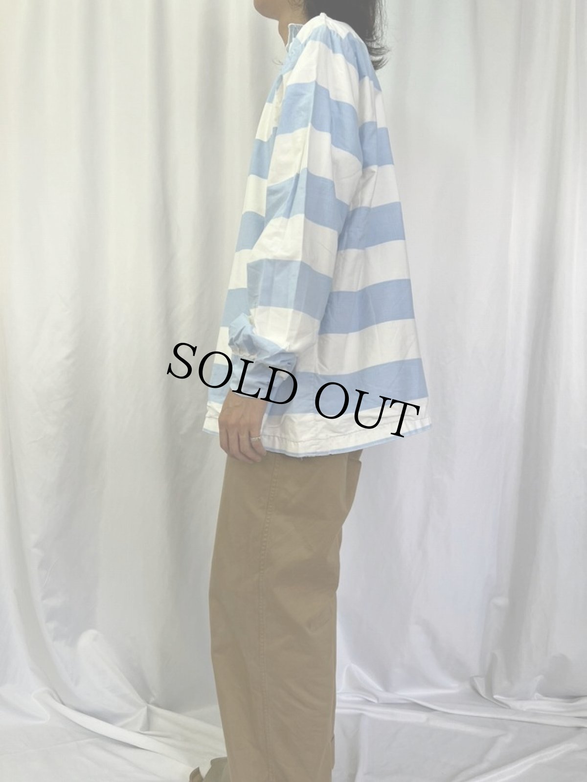 画像3: 60〜70's French ボーダー柄 プリズナーシャツ (3)