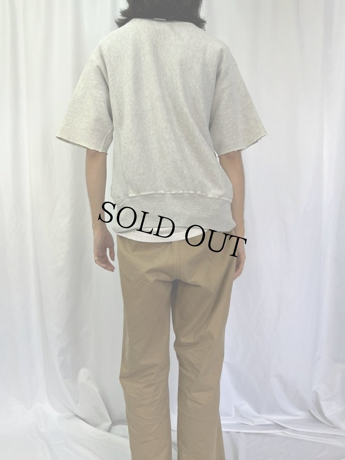 画像4: 70's Champion 単色タグ REVERSE WEAVE USA製 "IDAHO VANDALS" カットオフ ラバープリントスウェット XL (4)