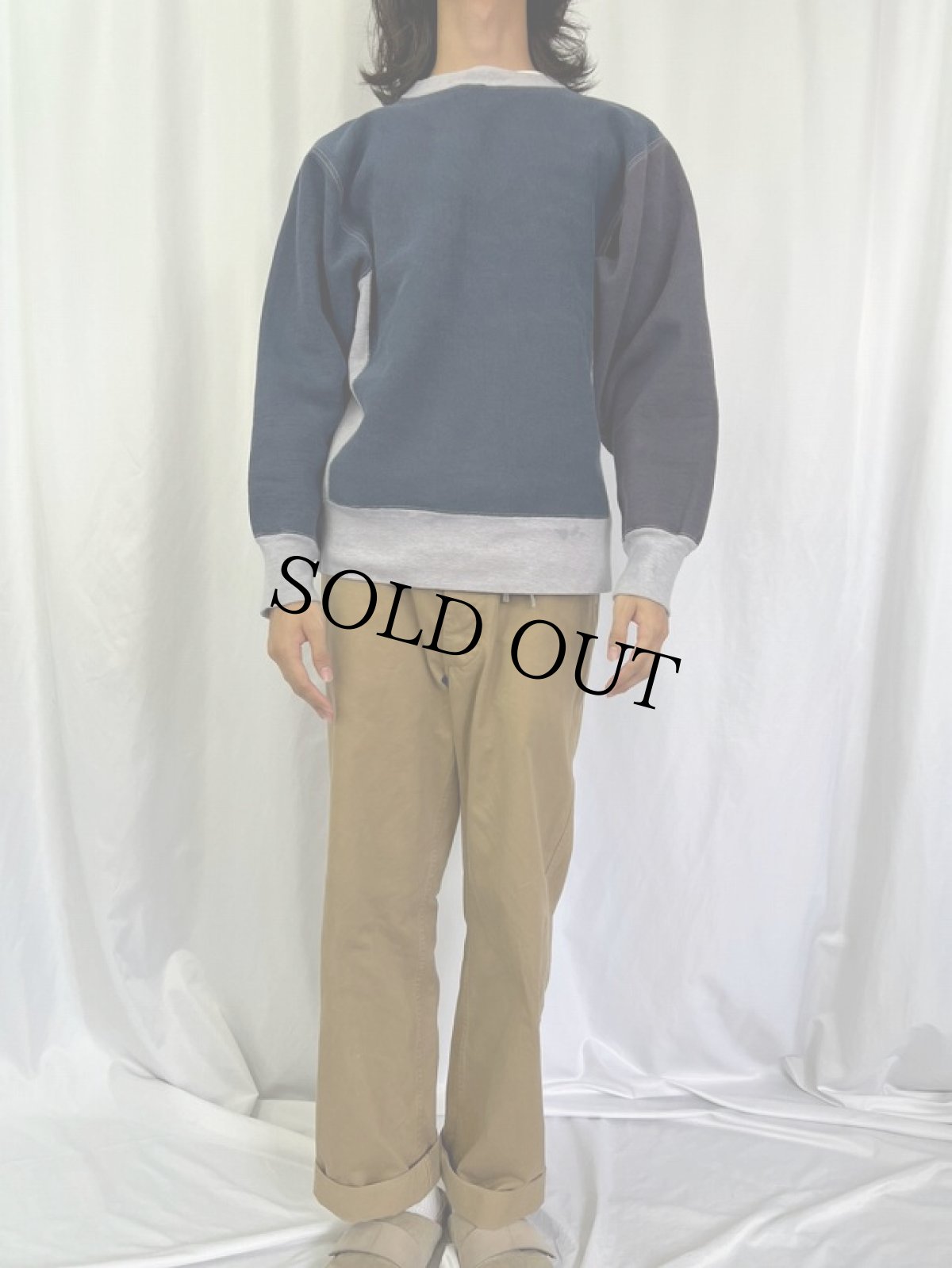 画像2: 80's Champion トリコタグ REVERSE WEAVE USA製 2トーン スウェット L (2)