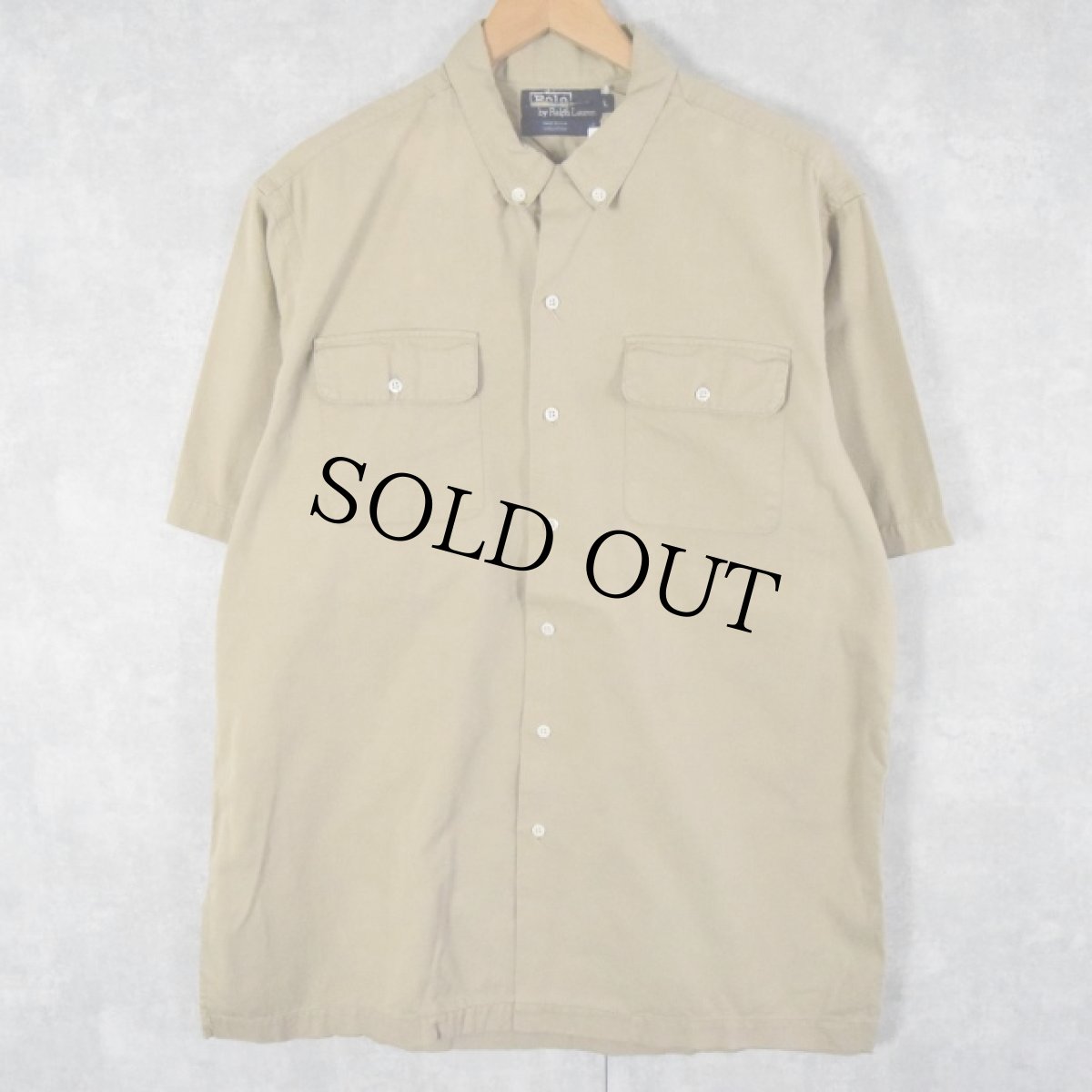 画像1: 90's POLO Ralph Lauren USA製 コットンツイルシャツ L (1)