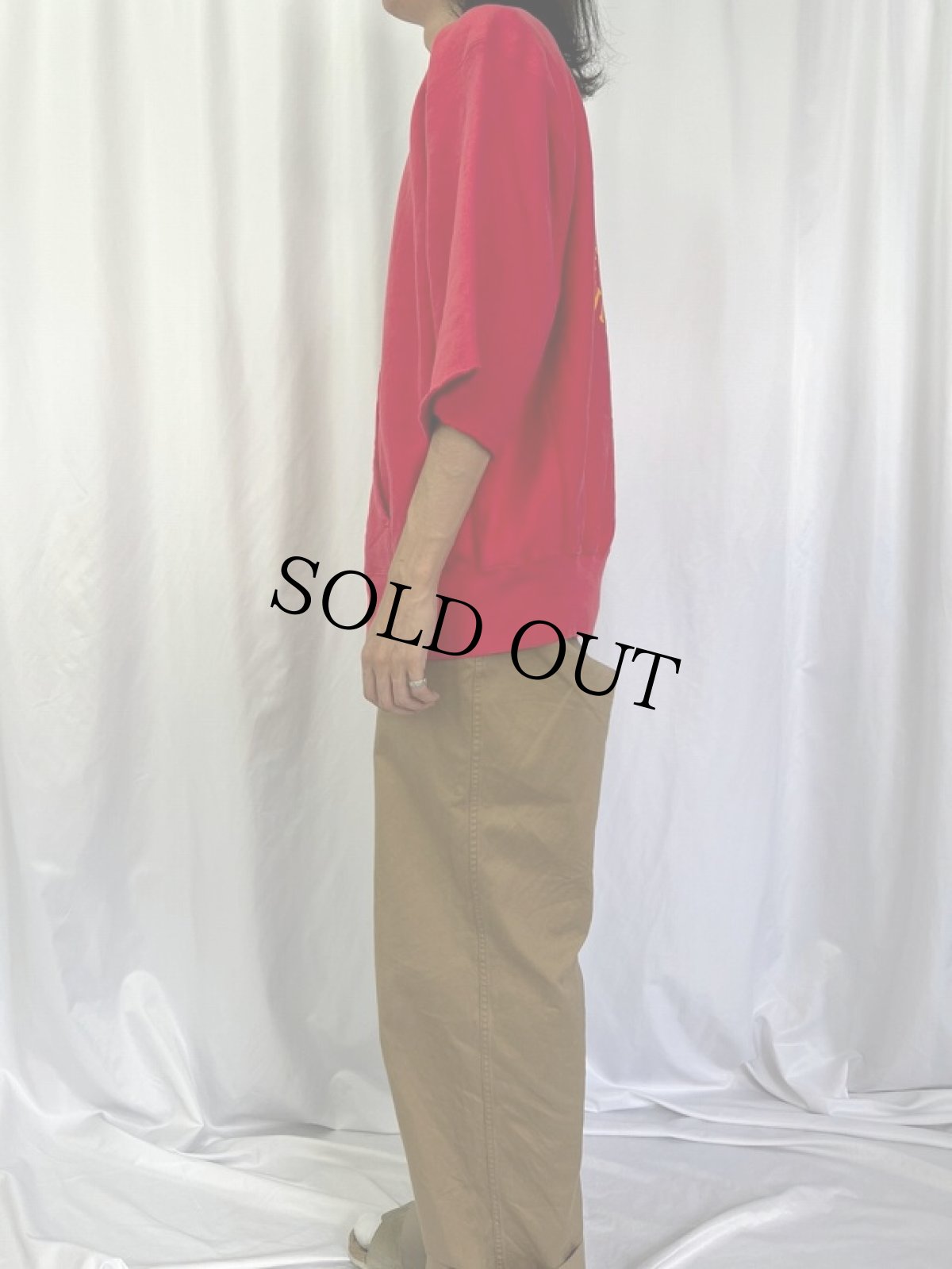 画像3: 70's Champion 青単色タグ REVERSE WEAVE USA製 "WILLAMETTE UNIVERSITY" カットオフ プリントスウェット XL (3)